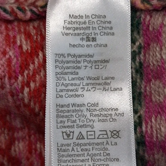 J.Crew Womens Size 2X Puff-Sleeve Fair Isle Crewneck Sweater Cherries - Picture 3 of 9